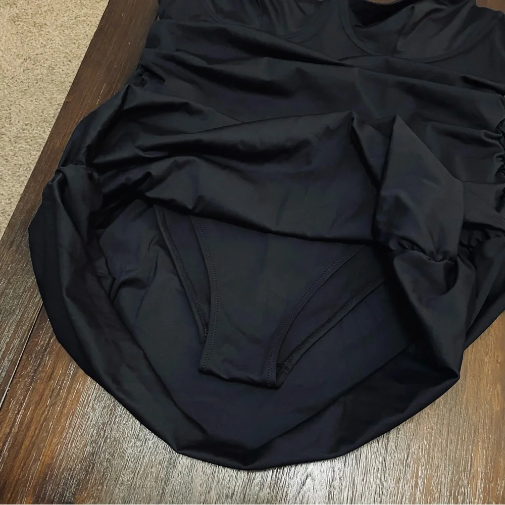 SKIMS Black One-Piece Swim Dress